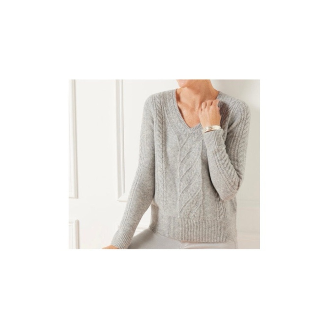 Talbots Wool Blend Cable Knit Pullover Sweater - image 6